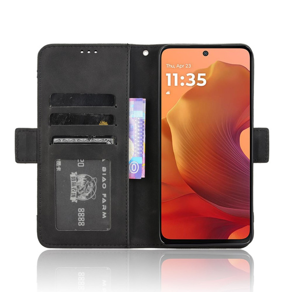 Откидной чехол для Motorola Moto G15 / Motorola Moto G15 Power, Card Slot, чёрный