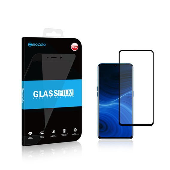 Mocolo Full Glue закаленное стекло для Realme 6 Pro, чёрная рама