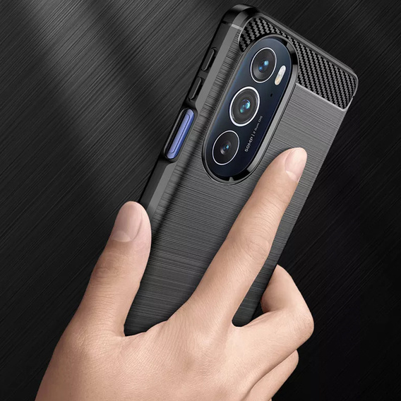 Чехол до Motorola Edge 30 Pro, Carbon, чёрный