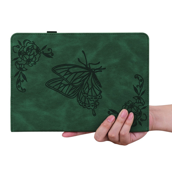 Чехол для Lenovo Tab M9, Butterfly, зелёный