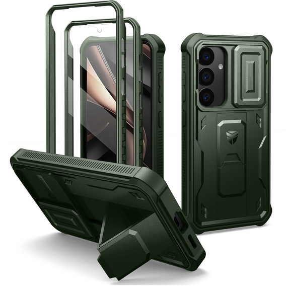 Броньований чохол для Samsung Galaxy S25, Dexnor Full Body (Two Frames), зелений