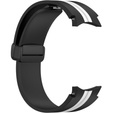 Силиконовый ремешок для Samsung Galaxy Watch 4 / 5 40/42/44/46/45MM PRO, Black / White