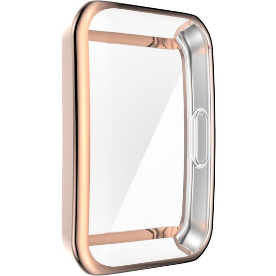 Чехол 2в1 с защитой экрана для часов Huawei Band 6/7, Rose gold
