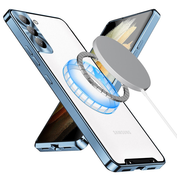 Захисний чохол для камери Samsung Galaxy S21 FE 5G, CamShield MagSafe, прозорий / синій
