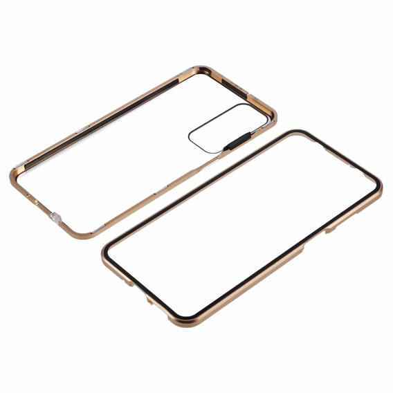 Чохол для Samsung Galaxy A16, Magnetic Dual Glass, золотий