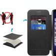 Откидной чехол для Samsung Galaxy S25, RFID Rhombus Wallet MagSafe CamShield, чёрный