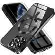 Чохол для iPhone 11 Pro Max, Electro MagSafe, чорний + Скло на екран