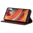 Чохол-фліп для Xiaomi Poco F6, Split Leather, коричневий