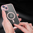 Чохол для iPhone 15, ERBORD Impact Guard, MagSafe, рожевий