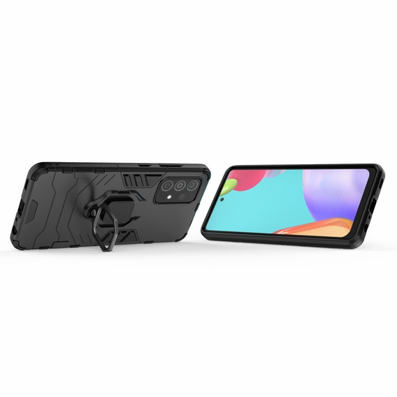 Чехол до Samsung Galaxy A72 5G / A72 LTE, Kickstand Ring, чёрный
