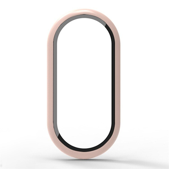 Чехол 2 в 1 + закаленное стекло для Xiaomi Smart Band 10 / 9 / 8, розовый