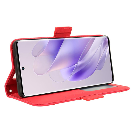 Откидной чехол для Infinix Zero 30 5G, Card Slot, красный