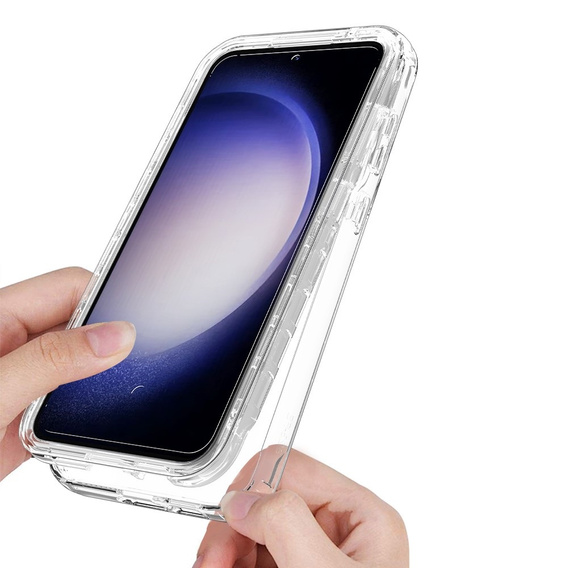 Чехол для Samsung Galaxy S23 FE, Shockproof, с пленкой, прозрачный