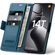 Чохол для Xiaomi 14T Pro, ERBORD Glossy Litchi, гаманець з клапаном, м'яти