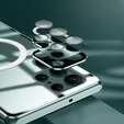 Магнітний чохол Dual Glass MagSafe для Samsung Galaxy S22 Ultra, зелений