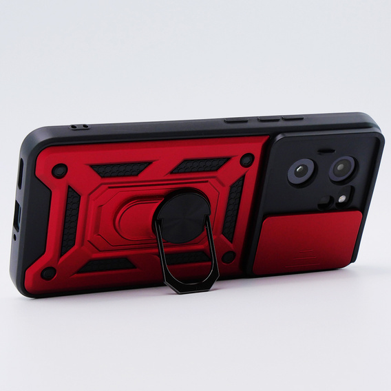 Чехол NOX Camera Slide Xiaomi 13T / 13T Pro, CamShield Slide, красный