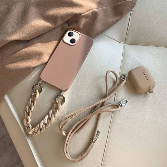 Чехол INS Crossbody для iPhone 13 Mini, Brown