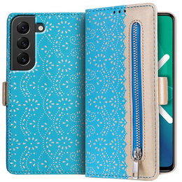 Чохол-кришка для Samsung Galaxy S22+ Plus 5G, Wallet Pocket Zipper Lace, м'яти
