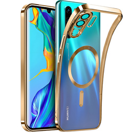 Чехол до Huawei P30 Pro, MagSafe Hybrid, золотой