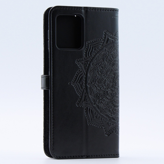 Чохол-книжка для Motorola Moto G54 5G, Mandala, чорний