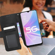Футляр з клапаном для Oppo Reno 11F 5G, Card Slot, чорний