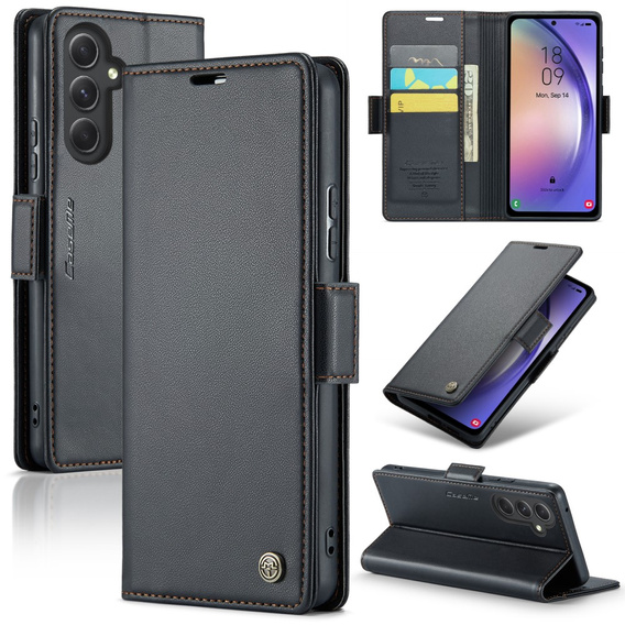 CASE фліп-чохол для Samsung Galaxy A54 5G, Litchi Wallet, чорний