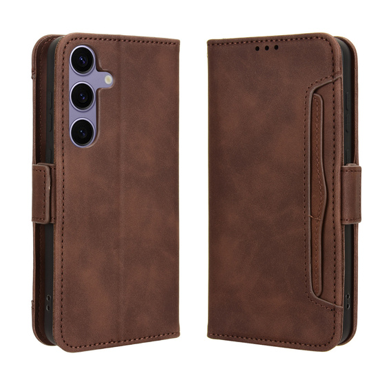 Откидной чехол для Samsung Galaxy S25 FE, Card Slot, коричневый
