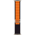 Нейлоновый ремешок до Apple Watch 1/2/3/4/5/6/7/8/SE/ULTRA 42/44/45/49 MM, Black / Orange