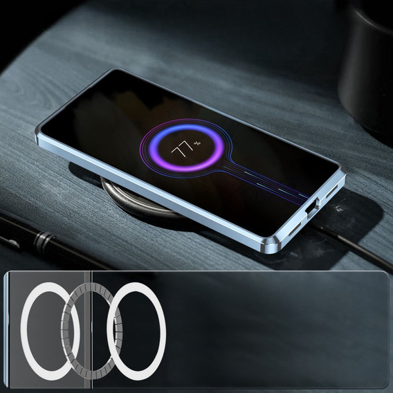 Захисний чохол для камери Samsung Galaxy S21 FE 5G, CamShield MagSafe, прозорий / синій
