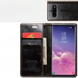 Флип-кейс CASEME для Samsung Galaxy S10+ Plus, Waxy Textured, кофе
