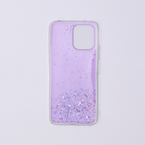 Чехол до Xiaomi Redmi 12, Glittery, фиолетовый