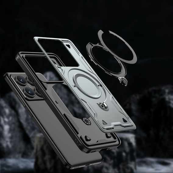 Чехол для Xiaomi 14T Pro, Military MagSafe, серебряный