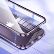 Чехол для iPhone 15, Magnetic Dual Glass, фиолетовый