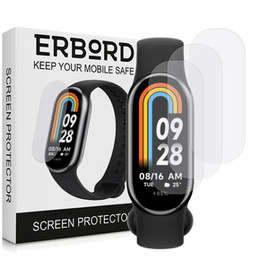 3x ERBORD Гідрогелева фольга для Xiaomi Smart Band 10 / 9 / 8