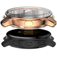 Чехол 2в1 с защитой экрана для часов Garmin Venu 2 Plus, Rose gold