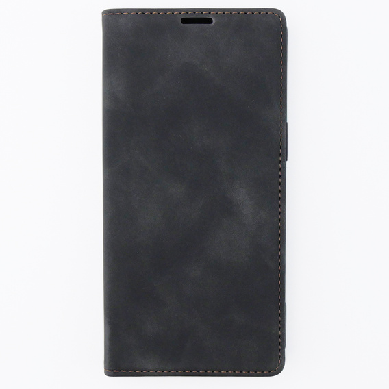 Чехол для iPhone 15 Pro, ERBORD Vintage, бумажник с клапаном, чёрный