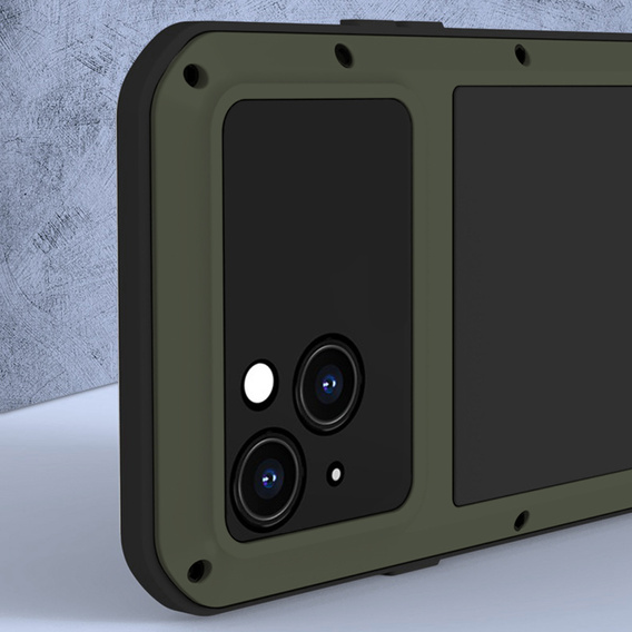 Чехол Love Mei до iPhone 14, armored with glass, зелёный