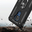 Бронированный Чехол до Motorola Moto G7 Power, Nox Case Ring, чёрный
