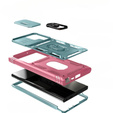 Чехол NOX Camera Slide Samsung Galaxy S23 Ultra, CamShield Slide, зеленый / розовый
