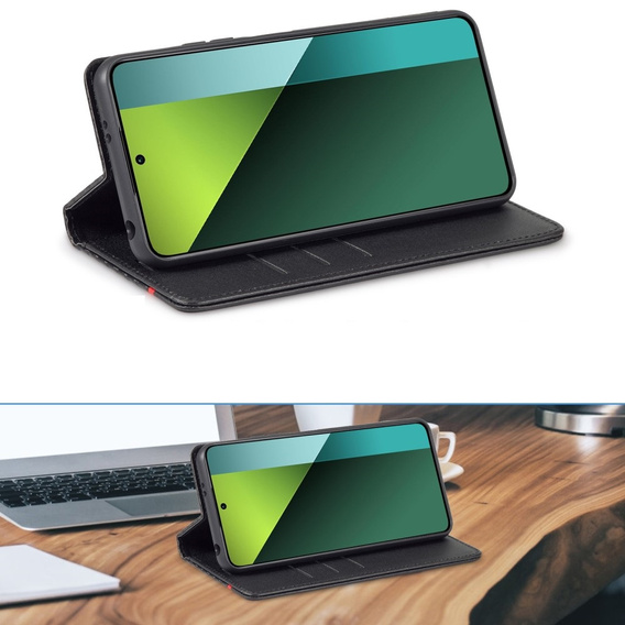 Чохол-фліп для Xiaomi Redmi Note 13 5G, Carbon LC.IMEEKE, чорний