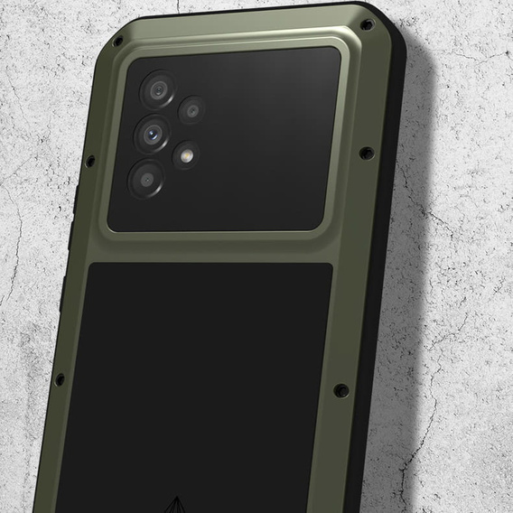 Чoхол Love Mei до Samsung Galaxy A53 5G, armored with glass, зелений