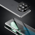 Чехол для OnePlus 12 5G, Magnetic Dual Glass, серебряный