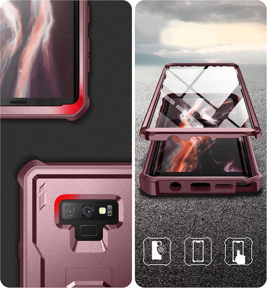 Бронированный чехол для Samsung Galaxy Note 9, Dexnor Full Body, красный