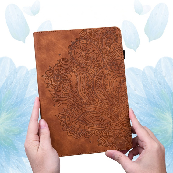 Чохол-накладка для Xiaomi Redmi Pad SE 11", flower, коричневий