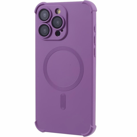 Силіконовий чохол для iPhone 15 Pro Max, магнітна, для MagSafe, фіолетова