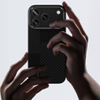 Чехол BENKS Kevlar для Samsung Galaxy S25 Ultra, для MagSafe, Carbon Fiber, чёрный