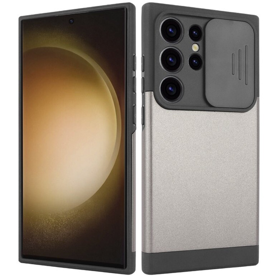 Чoхол до Samsung Galaxy S24 Ultra, ERBORD MagProtect Slide Camera, сірий gunmetal