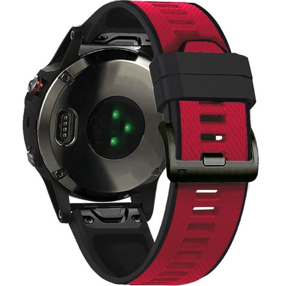 Силиконовый ремешок для Garmin Fenix 5/6/7 Forerunner 945/935, Red / Black