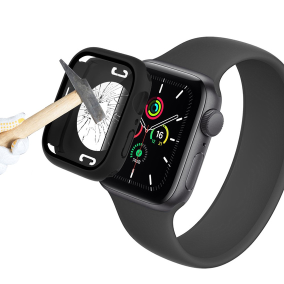 2в1 чехол и защитное стекло для часов Apple Watch 7/8/9 45mm, Black