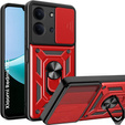 Броньований чохол для Xiaomi Redmi 15C 4G/LTE, із захистом камери, з підставкою, червоний